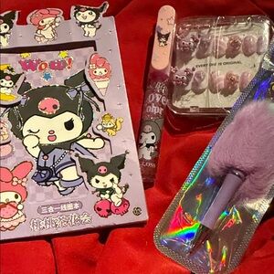 Cute Character Stationery Set - Purple and Pink